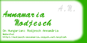 annamaria modjesch business card